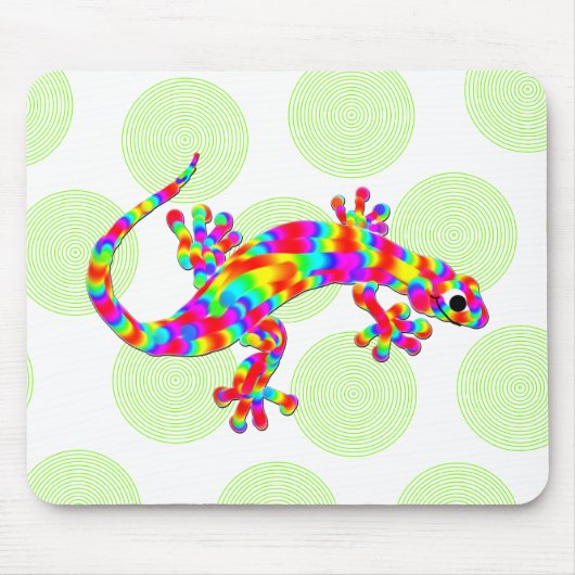 Fun Rainbow Salamander Mousepad Muismat (Voorkant)