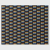 Fun Rainbow Spectrum Pattern "20" Event Number Cadeaupapier (Vlak)
