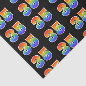 Fun Rainbow Spectrum Pattern "35" Event Number Tissuepapier (Detail)