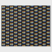 Fun Rainbow Spectrum Pattern "45" Event Number Cadeaupapier (Vlak)