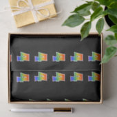Fun Rainbow Spectrum Pattern "4" Event Number Tissuepapier (Geschenk)