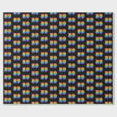 Fun Rainbow Spectrum Pattern "59" Event Number Cadeaupapier (Vlak)