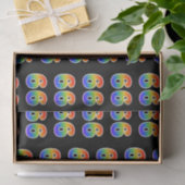 Fun Rainbow Spectrum Pattern "66" Event Number Tissuepapier (Geschenk)