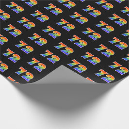 Fun Rainbow Spectrum Pattern "72" Event Number Cadeaupapier