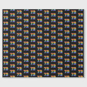 Fun Rainbow Spectrum Pattern "72" Event Number Cadeaupapier (Vlak)