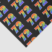 Fun Rainbow Spectrum Pattern "72" Event Number Tissuepapier (Detail)