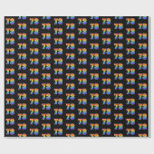 Fun Rainbow Spectrum Pattern "73" Event Number Cadeaupapier (Vlak)