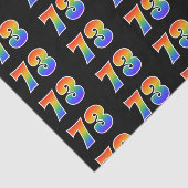 Fun Rainbow Spectrum Pattern "73" Event Number Tissuepapier (Detail)
