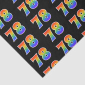 Fun Rainbow Spectrum Pattern "78" Event Number Tissuepapier (Detail)