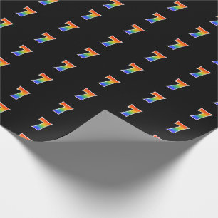 Fun Rainbow Spectrum Pattern "7" Event Number Cadeaupapier