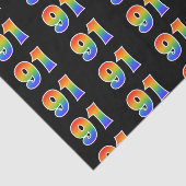 Fun Rainbow Spectrum Pattern "91" Event Number Tissuepapier (Detail)