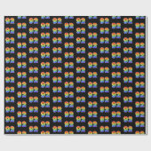 Fun Rainbow Spectrum Pattern "92" Event Number Cadeaupapier (Vlak)