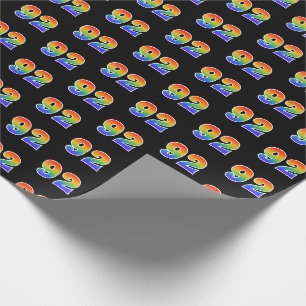 Fun Rainbow Spectrum Pattern "92" Event Number Cadeaupapier