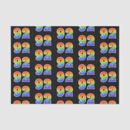 Fun Rainbow Spectrum Pattern "92" Event Number Tissuepapier