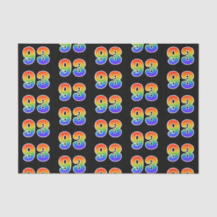 Fun Rainbow Spectrum Pattern "93" Event Number Tissuepapier