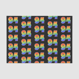 Fun Rainbow Spectrum Pattern "94" Event Number Tissuepapier