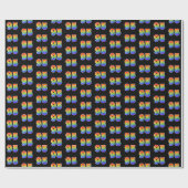 Fun Rainbow Spectrum Pattern "95" Event Number Cadeaupapier (Vlak)