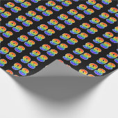 Fun Rainbow Spectrum Pattern "98" Event Number Cadeaupapier (Hoek)