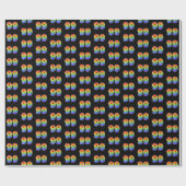 Fun Rainbow Spectrum Pattern "99" Event Number Cadeaupapier (Vlak)