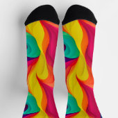 Fun Rainbow Swirl Pattern Sustainable Socks Sokken (Top)
