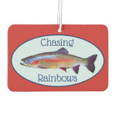 Fun Rainbow Trout "Chasing Rainbows" Luchtverfrisser (Achterkant)
