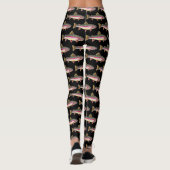 Fun Rainbow Trout Love Fly Fishing Ichthyology Leggings (Achterkant)