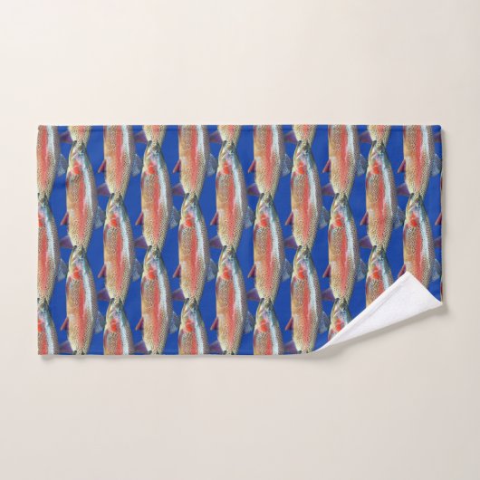 Fun Rainbow Trout Pattern Bad Handdoek (Handdoek)
