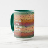 Fun Rainbow Trout Pattern met naam Fisherman's Mok (Voorkant links)