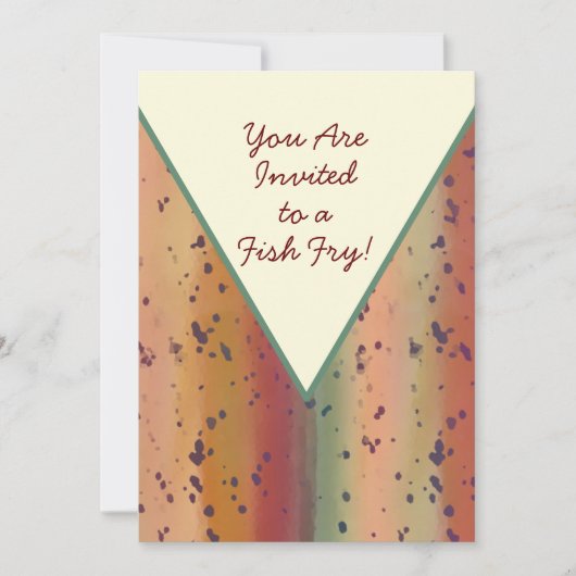 Fun Rainbow Trout Pattern Modern Fish Fry Kaart (Voorkant)