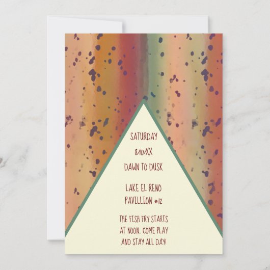 Fun Rainbow Trout Pattern Modern Fish Fry Kaart (Achterkant)