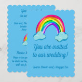 Fun Rainbow Wedding Kaart (Voorkant / Achterkant)