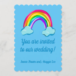 Fun Rainbow Wedding Kaart