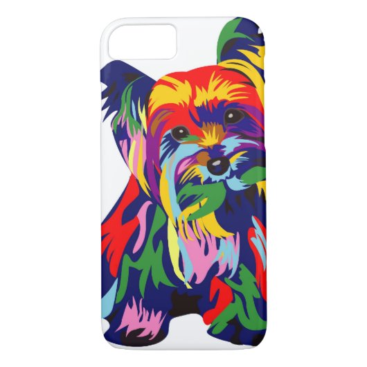 Fun Rainbow Yorkie Case-Mate iPhone Case (Achterkant)
