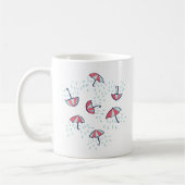 Fun Raining Cartoon Umbrella Pattern Koffiemok (Links)