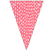 Fun Raspberry Pink Abstract Pattern Kids Verjaarda Vlaggetjes (Derde vlag)