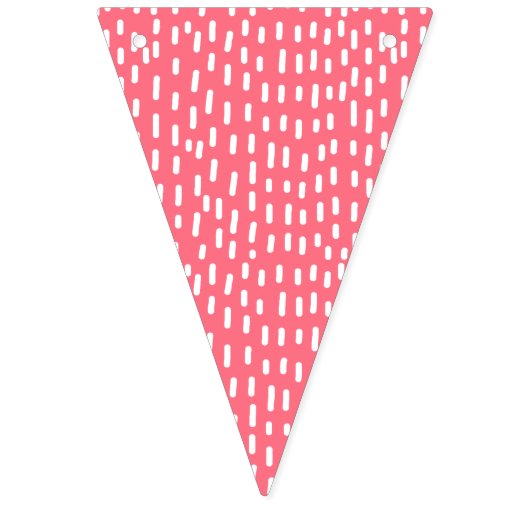 Fun Raspberry Pink Abstract Pattern Kids Verjaarda Vlaggetjes (Derde vlag)
