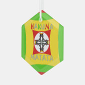 Fun Rasta Color Red Golden Green Glas Ornament (Voorkant links)