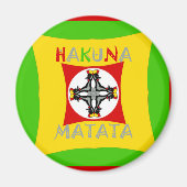 Fun Rasta Color Red Golden Green Magneet (Voorkant)