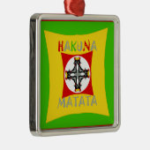 Fun Rasta Color Red Golden Green Metalen Ornament (Rechts)