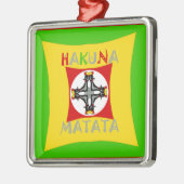 Fun Rasta Color Red Golden Green Metalen Ornament (Links)