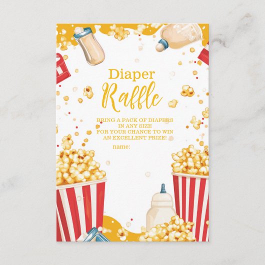 Fun Ready to Pop Baby shower Informatiekaartje (Voorkant)