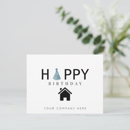 Fun Real Estate Happy Birthday Kaart (Staand voorkant)