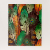 Fun Realistic Feathers kleurig patroonontwerp Legpuzzel (Verticaal)