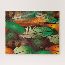 Fun Realistic Feathers kleurig patroonontwerp Legpuzzel