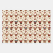 Fun Red and Beige Christmas   Inpakpapier Vel (Voorkant 3)