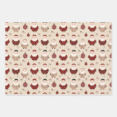 Fun Red and Beige Christmas   Inpakpapier Vel (Voorkant)