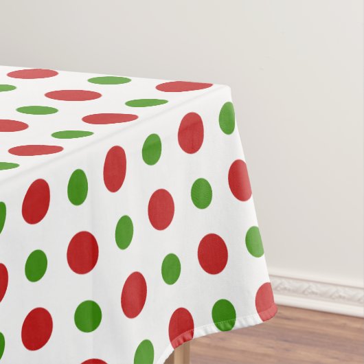 Fun red and green kerstpoka Dots Tafelkleed (Voorbeeld)