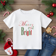 Fun Red and Green Merry and Bright Baby Christmas