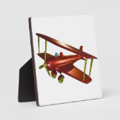 Fun Red Bi-plane Aviation Aerospace Flight Fotoplaat (Voorkant)