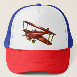 Fun Red Bi-plane Aviation Aerospace Flight Trucker Pet